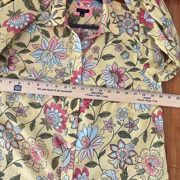 Talbots Button Down Shirt - Yellow Floral - Picture 14 of 16